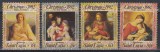 St. Lucia 1992 - Crăciun - Picturi de Delaroche, Rubens, Luini, Sassoferrato , MNH