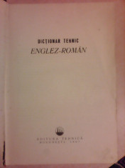 Dictionar tehnic englez-roman , 1976 foto