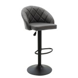Cumpara ieftin Scaun bar Balina inaltime ajustabila negru piele ecologica PU si metal negru 52x53x89 cm