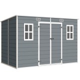 Outsunny Căsuță de Grădină pentru Depozitare Unelte 4.96m&sup2; Gri | Aosom Romania