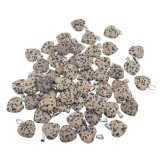 Pandantiv inima jasp dalmatian 20mm, Stonemania Bijou