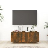 VidaXL Comodă TV, stejar fumuriu, 100x35x40 cm, lemn prelucrat
