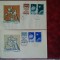 1958-Sateliti-supratipar RASTURNAT-vin.stg.-Mi=1717-1720-F.D.C.-NELISTAT-RAR