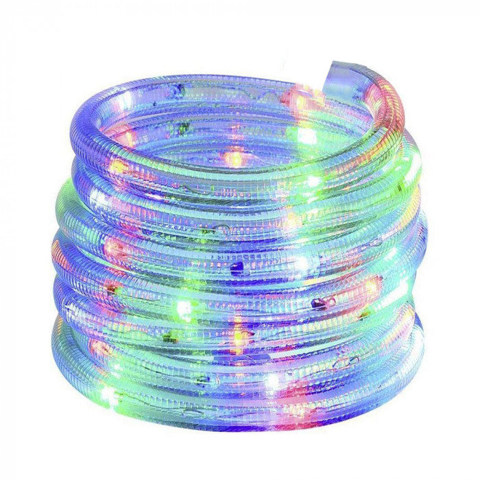 Rola furtun luminos LED 10m, multicolor, consum redus