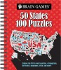 Brain Games - 50 States 100 Puzzles: Explore the USA in Word Searches, Cryptograms, Dot-To-Dots, Anagrams, Trivia, and More!
