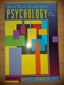 How to think straight about psychology- Keith E. Stanovich foto