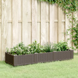 Jardiniera de gradina cu tarusi, maro, 125x40x28,5 cm, PP GartenMobel Dekor, vidaXL