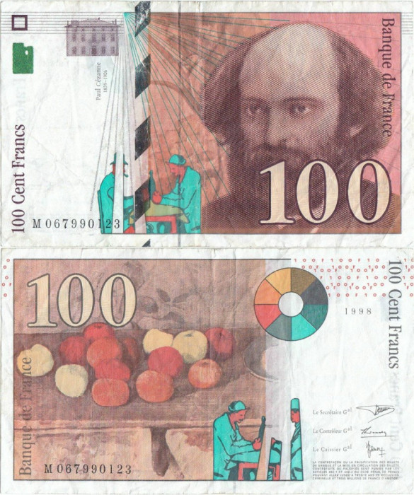1998 , 100 francs ( P-158a.2 ) - Franţa