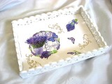 Tava servit la masa decorata cu lavanda 52136