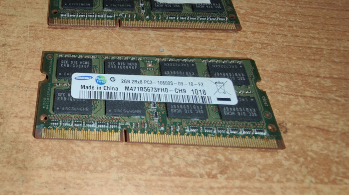 Ram Laptop Samsung 2GB DDR3 PC3-10600S M471B5673FH0-CH9