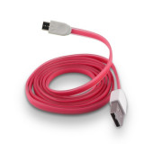 Cablu Date &amp; Incarcare MicroUSB Plat (Rosu) FOREVER