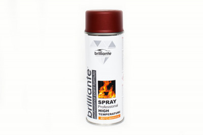Vopsea Spray Temperaturi Inalte (Rosu) 400Ml Brilliante 139744 01455 foto