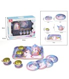 Set de Ceai Unicorn Metal 14 Piese pentru Copii peste 3 Ani, Jucarie Bucatarie in Cutie