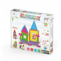 Set de constructie magnetic Supermag Projects House 55 piese