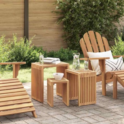 vidaXL Set de mese laterale Manual 3 pcs Maro 33 x 44.5 x 51 cm 42006351 foto