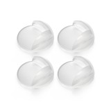 Set 4 protectii pentru colturi mobilier transparente, fara PVC, Reer