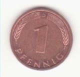 Germania (R.F.G.) 1 pfennig 1996 D