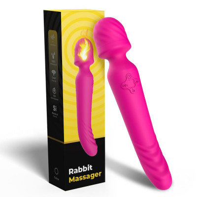 Masajator clitoridian &amp;icirc;ncălzit vibrator 22cm 9 moduri foto