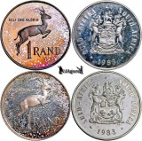 1983, 1 Rand (Hern#D300) - Africa de Sud - Proof CAMEO, Argint