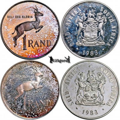 1983, 1 Rand (Hern#D300) - Africa de Sud - Proof CAMEO foto