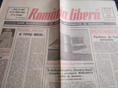 ZIARUL ROMANIA LIBERA NR 2214 7 SEPTEMBRIE 1990 foto