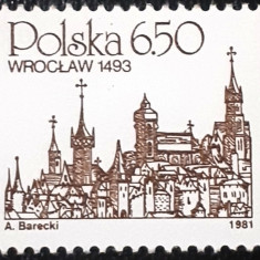 Polonia 1981 arhitectura, catedrala,serie 1v. Mnh