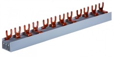 Pieptene busbar tip furca 3 poli 12 module(4x3 module) 63A 210mm 10mm &sup2; pentru conexiuni in sigurante