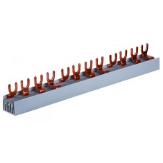 Pieptene busbar tip furca 3 poli 12 module(4x3 module) 63A 210mm 10mm &sup2; pentru conexiuni in sigurante