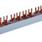 Pieptene busbar tip furca 3 poli 12 module(4x3 module) 63A 210mm 10mm &sup2; pentru conexiuni in sigurante