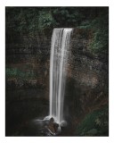Tablou Canvas, "Cascada misterioasă &icirc;n ad&acirc;ncul pădurii", Cascadă, Pădure, St&acirc;nci, Apă, Natură, Liniște, Vegetație, Frumusețe., 26 x 39 cm, CMCLASS