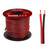 Cablu audio boxe, Blow, 2 x 0.75 mm, 25 m, Negru/Rosu