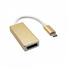 Adaptor AKYGA AK-AD-56 USB type C Male - DisplayPort Female Auriu foto