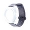 Curea material textil, compatibila Amazfit GTS 4 Mini, telescoape Quick Release, Negru/Argintiu