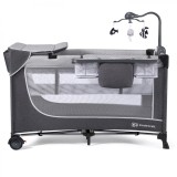 Patut De Calatorie Kinderkraft Leody, Cu Accesorii, Grey