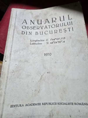 Anuarul Observatorului Bucuresti, 1970 foto