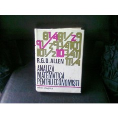 ANALIZA MATEMATICA PENTRU ECONOMISTI - R.G.D. ALLEN