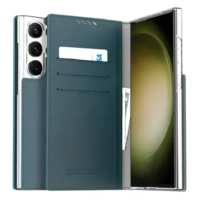 Husa Book Araree Mustang Handmade pentru Samsung Galaxy S23 Plus Blue foto