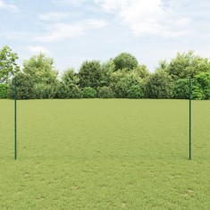 St&acirc;lpi pentru Gard vidaXL 5 buc U-Channel Verde 140 cm din Oțel, Gard Hexagonal Verde 1.4x10 m din Oțel vidaXL