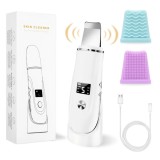 Aparat de curatare faciala cu Ultrasunete, Scrubber, CRISTALIS SALE&trade;, indepartare puncte negre, hidratare, peeling, exfoliere, eliminare riduri, 4 fun