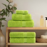 vidaXL Prosoape de baie 2 pcs Verde măr 15 x 21 cm Bumbac