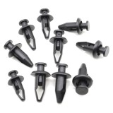 Set 10 clema fixare plastic NISSAN SUNNY (B11), 10.81-08.90, lateral ornamente, ornamente praguri exterioare, 10 bucati,