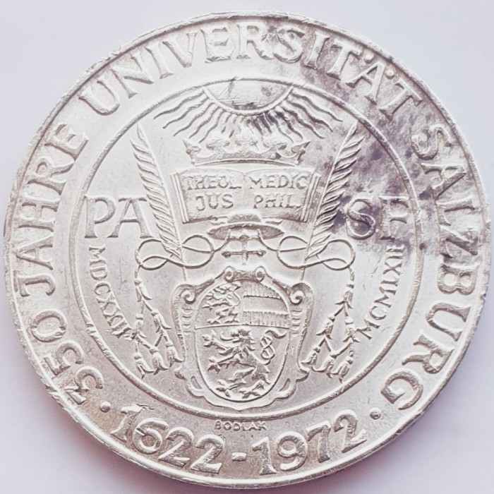 435 Austria 50 Schilling 1972 Salzburg University km 2913 argint