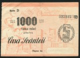 q815 BON 1000 LEI pentru CASA SCANTEII seria D XF