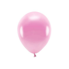 Baloane latex eco metalice roz 30 cm 10 buc