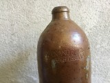 Sticla veche din ceramica pentru gin sfarsit de sec XIX inceput de sec XX cu scris Wynand Fockink Amsterdam !