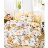 Lenjerie pat dublu,bumbac finet,6 piese,cearceaf normal 220x240cm, cearceaf pilota 200x220cm, 2 fete de perna 50x70, 2 fete de perna 70x70-A1067