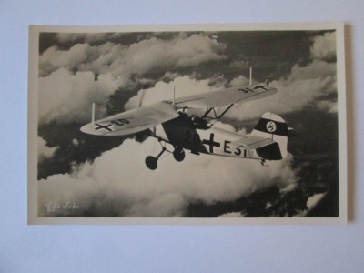 Carte postala/fotografie originala avion german:Unsere Luftwaffe/forta aeriana foto
