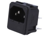Conector Alimentare AC ADAM TECH 10A C14 IEC 60320 IEC-G-2 Soclu Tată