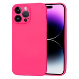 Cumpara ieftin Husa spate iPhone 14 Pro Max Silicon Fucsia cu Microfibra SoftFlex, Techsuit