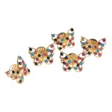 Set 5 brose martisor cu fluturi multicolori